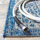 Safavieh Courtyard 4'-0" x 5'-7" Rug in Light Grey / Blue