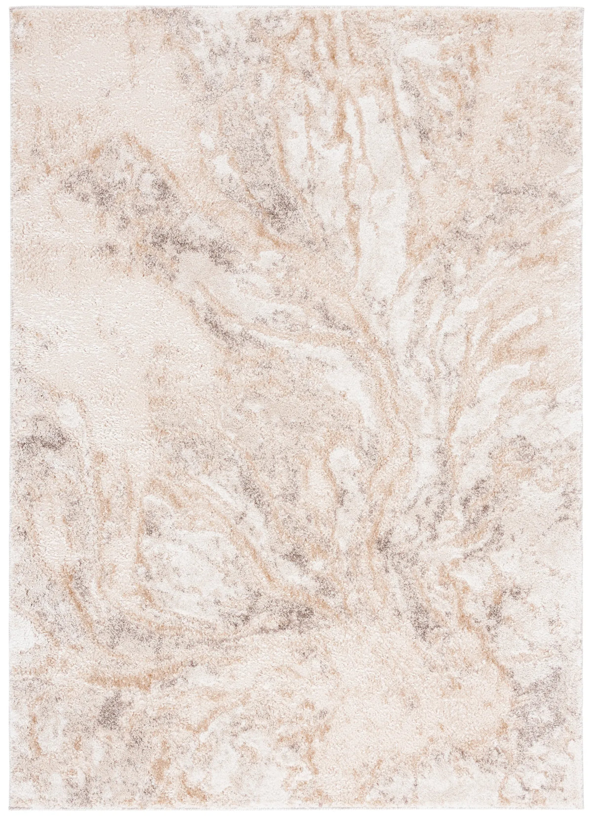 Safavieh Ravine Shag 4'-0" x 6'-0" Rug in Beige / Ivory