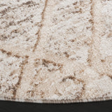 Safavieh Ravine Shag 6'-7" x 6'-7" Rug in Beige / Ivory