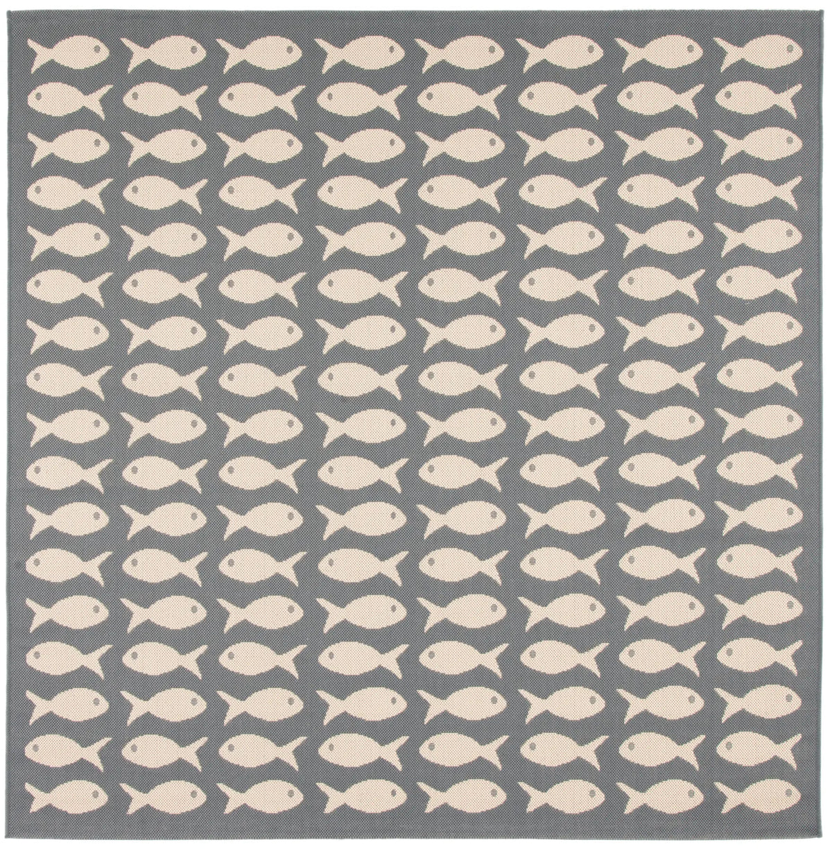 Safavieh Courtyard 6'-7" x 6'-7" Rug in Grey / Beige