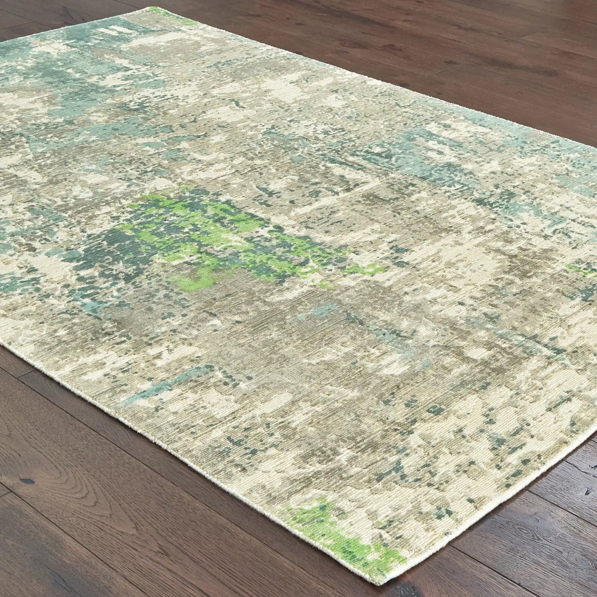 Oriental Weavers Sphinx Formations 70007 Blue / Green Rugs - angle detail