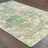 Oriental Weavers Sphinx Formations 70007 Blue / Green Rugs - angle detail