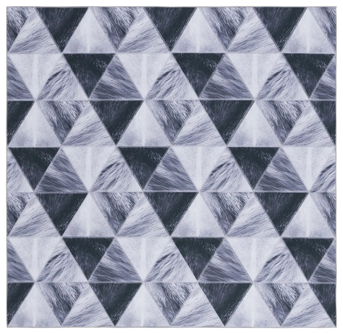 Safavieh Faux Hide 6'-0" x 6'-0" Rug in Light Grey / Dark Grey