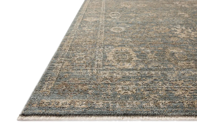 Loloi Priscilla PRL-03 Blue / Sand Rug - rug corner