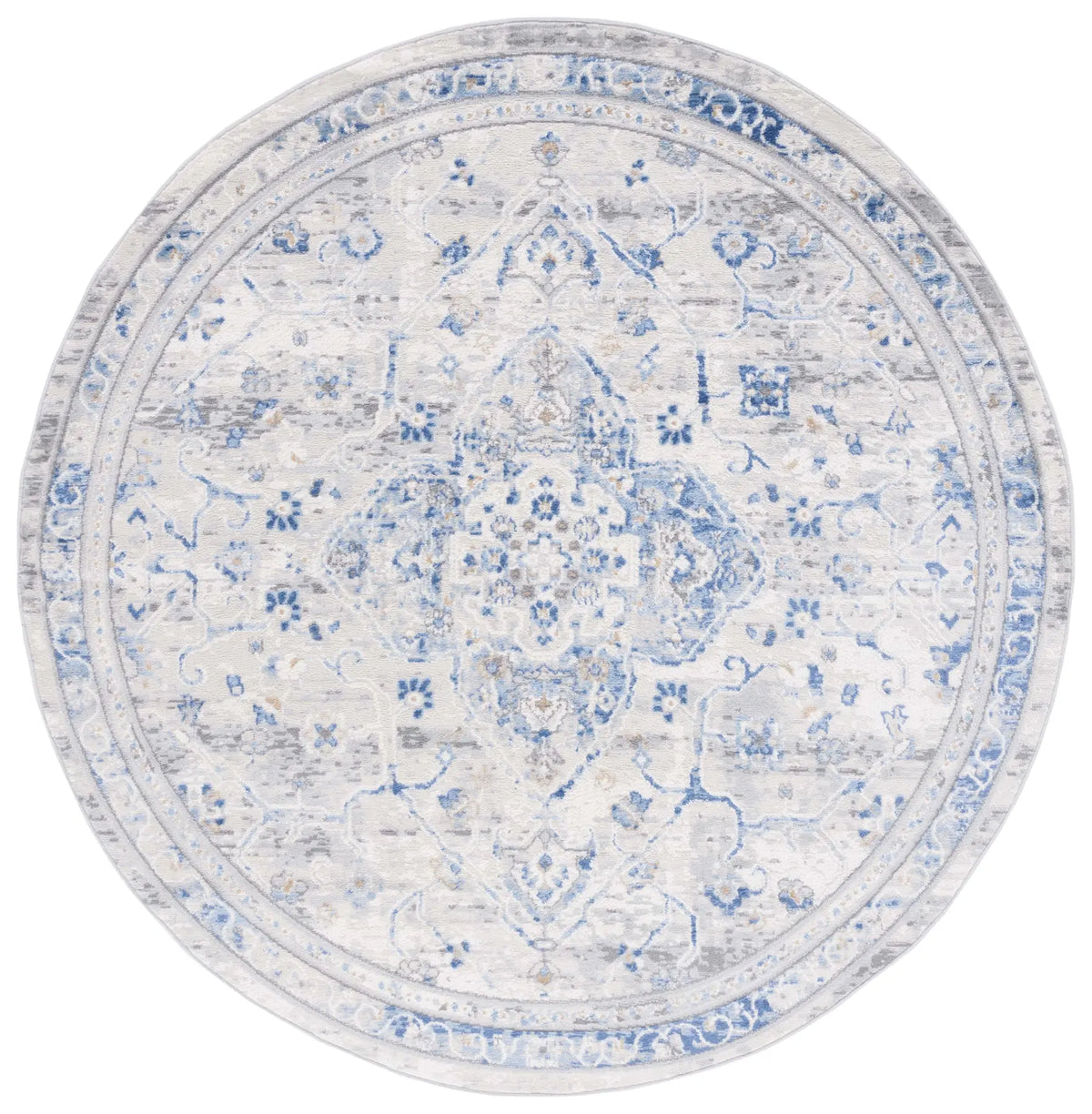 Safavieh Shivan 100 6'-7" x 6'-7" Rug in Ivory / Blue