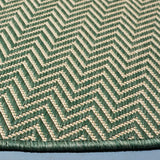 Safavieh Courtyard 6'-7" x 6'-7" Rug in Dark Green / Beige