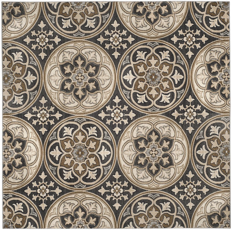 Safavieh Lyndhurst 8'-0" x 8'-0" Rug in Light Grey / Beige