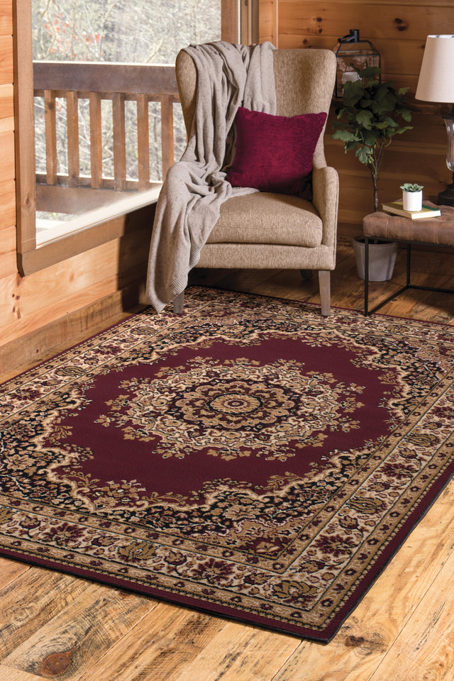 United Weavers Dallas Floral Kirman Burgundy (851-10134) Rugs