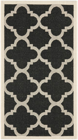 Safavieh Courtyard 2'-0" x 3'-7" Rug in Black / Beige