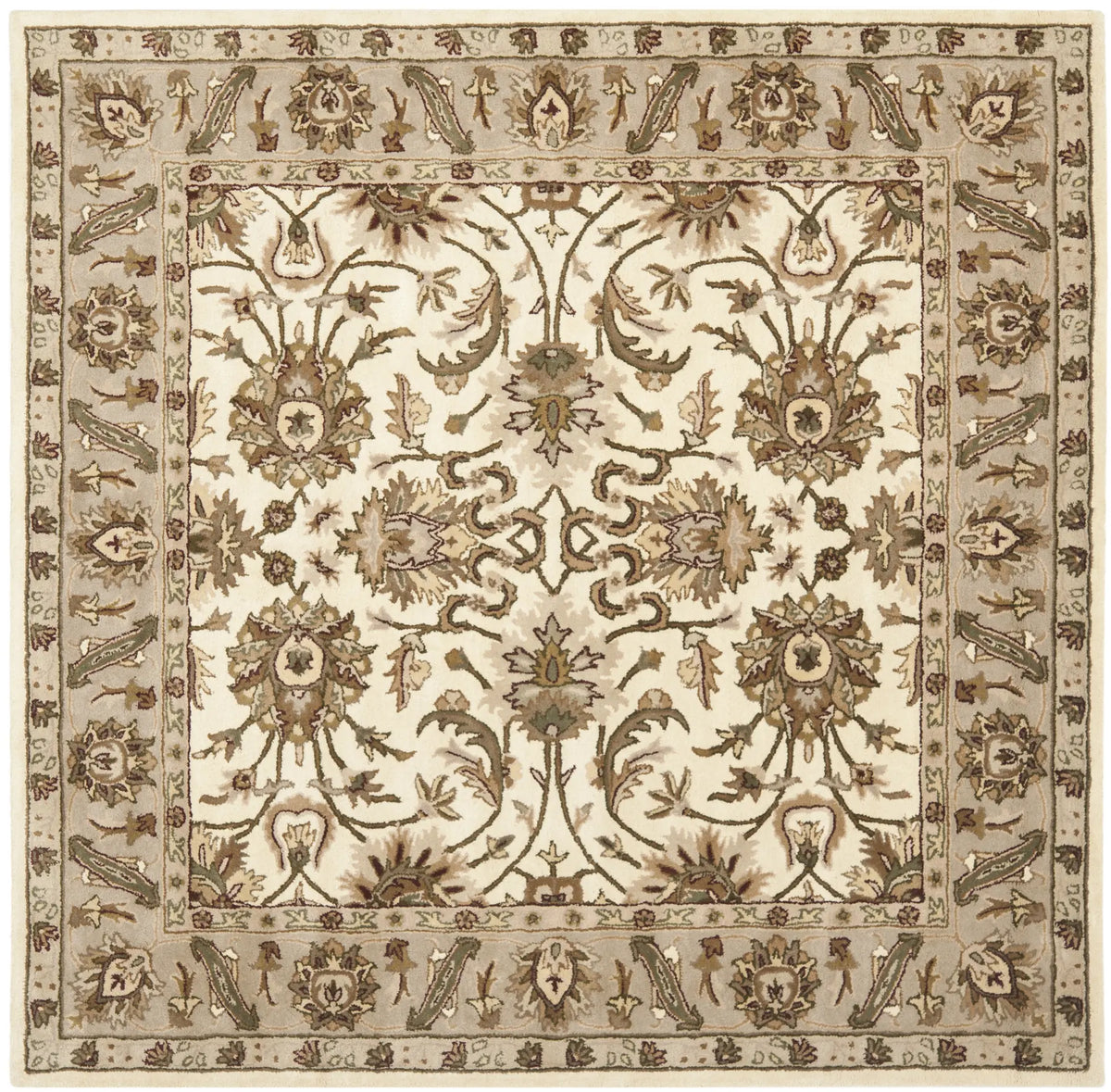 Safavieh Royalty 7'-0" x 7'-0" Rug in Ivory / Dark Beig