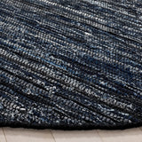Safavieh Rag Rug 6'-0" x 6'-0" Rug in Navy / Black
