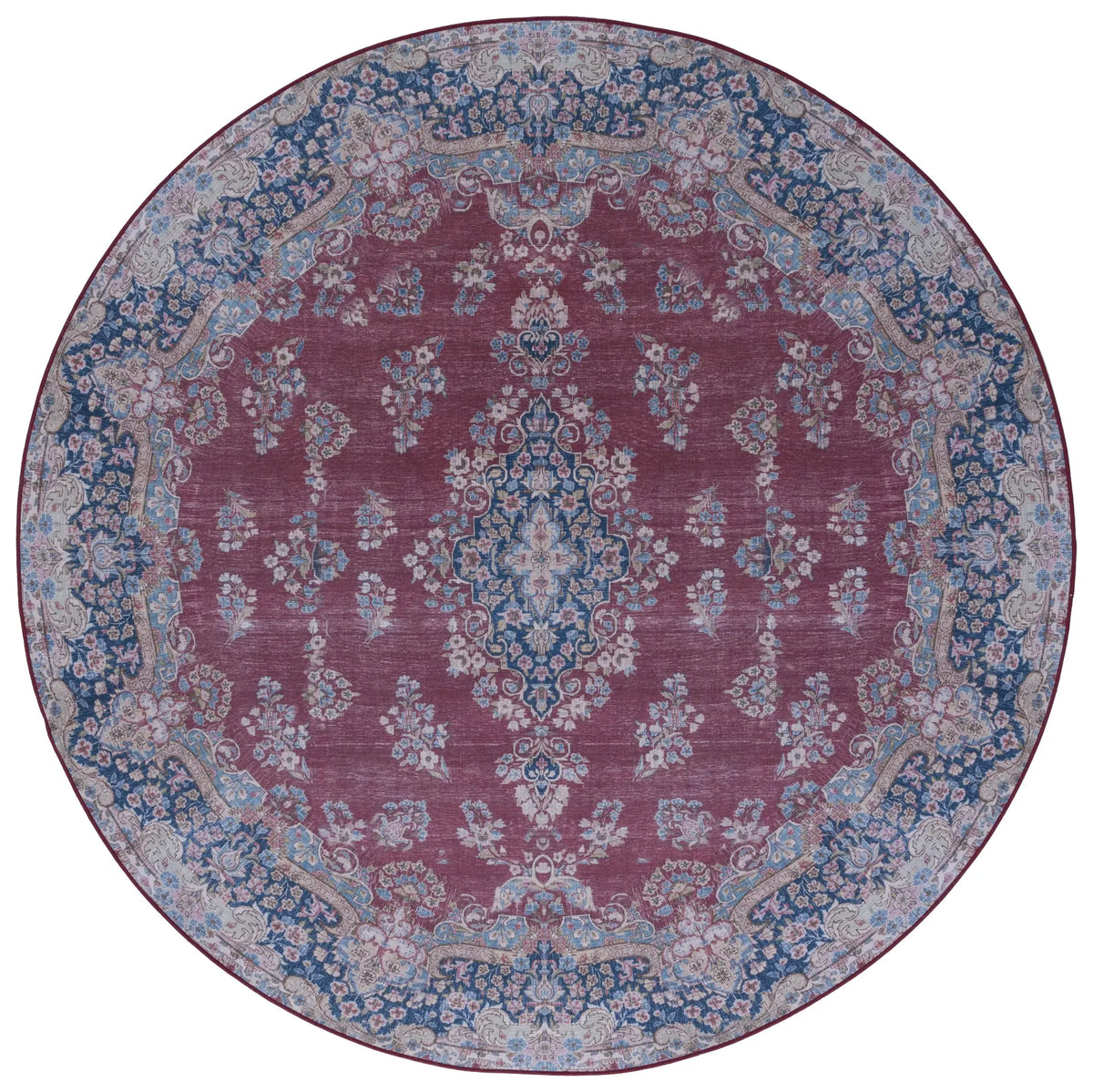 Safavieh Tucson 6'-0" x 6'-0" Rug in Red / Navy