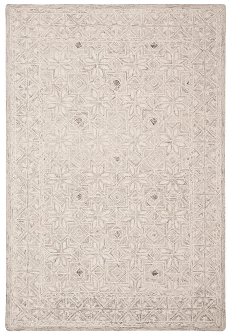 Safavieh Micro-Loop 4'-0" x 6'-0" Rug in Silver / Ivory