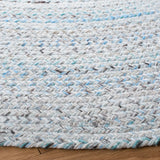 Safavieh Braided 6'-0" x 6'-0" Rug in Blue / Grey