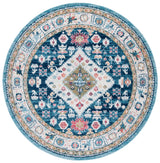 Safavieh Madison 6'-7" x 6'-7" Rug in Light Blue / Ivory