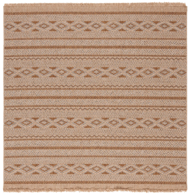 Safavieh Wicker 6'-7" x 6'-7" Rug in Grey / Brown