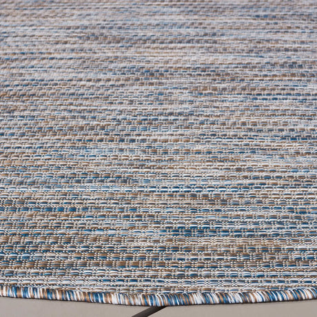 Safavieh Courtyard 6'-7" x 6'-7" Rug in Ivory Blue / Beige