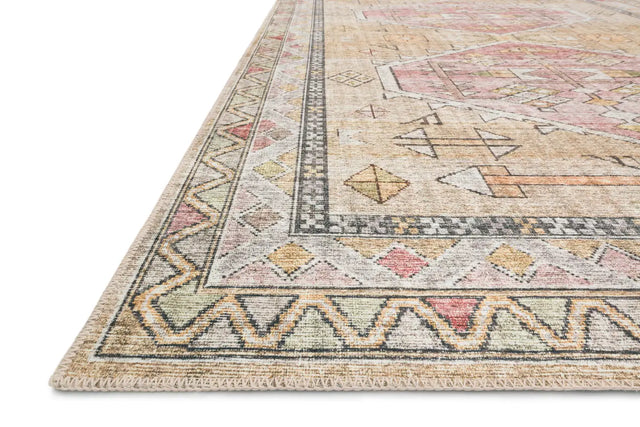Loloi Skye Sky-04 Gold/Blush Rugs - rug corner