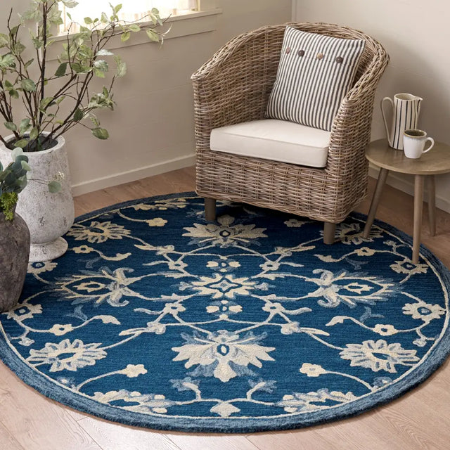 Safavieh Metro 6'-0" x 6'-0" Rug in Navy / Ivory