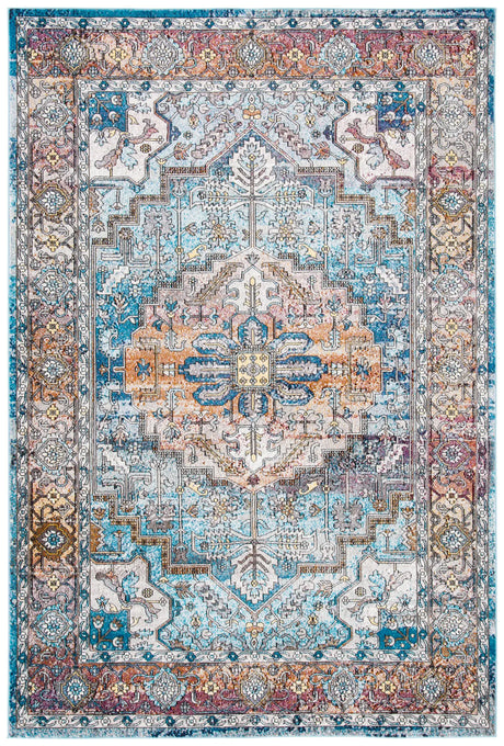 Safavieh Aria 4'-0" x 6'-0" Rug in Turquoise / Light Orange