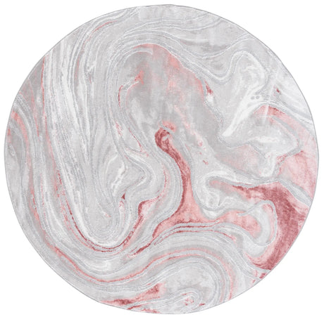 Safavieh Meadow 500 6'-7" x 6'-7" Rug in Light Grey / Pink