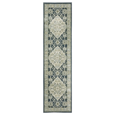 Oriental Weavers Sphinx Branson Br05A Blue/ Ivory Rugs - runner