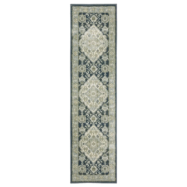 Oriental Weavers Sphinx Branson Br05A Blue/ Ivory Rugs - runner