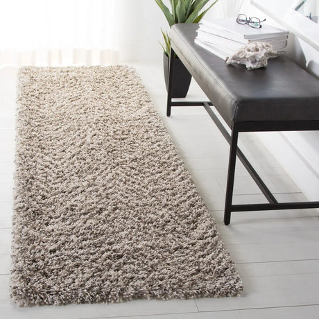 Safavieh Hudson Shag 2'-3" x 10'-0" Rug in Ivory / Grey