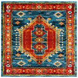 Safavieh Vintage Hamadan 6'-7" x 6'-7" Rug in Blue / Orange