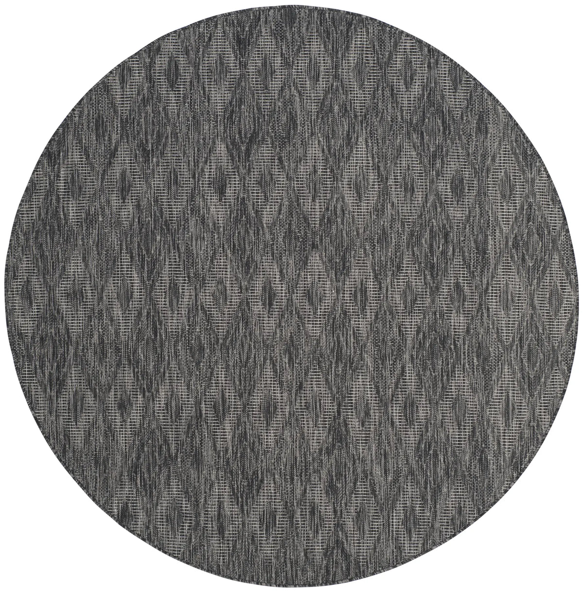 Safavieh Courtyard 5'-3" x 5'-3" Rug in Black / Black