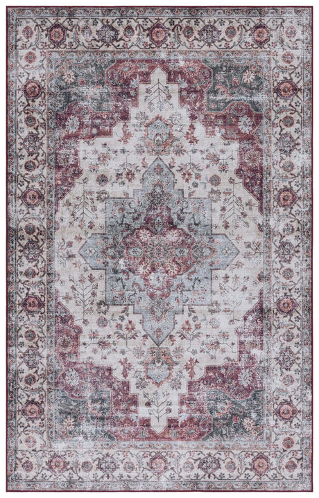 Safavieh Tucson 4'-0" x 6'-0" Rug in Beige Green / Rust