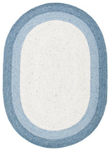 Safavieh Braided 5'-0" x 7'-0" Rug in Ivory / Blue