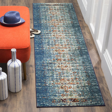 Safavieh Monaco 2'-2" x 10'-0" Rug in Blue / Ivory