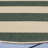Safavieh Courtyard 6'-7" x 6'-7" Rug in Beige / Dark Green
