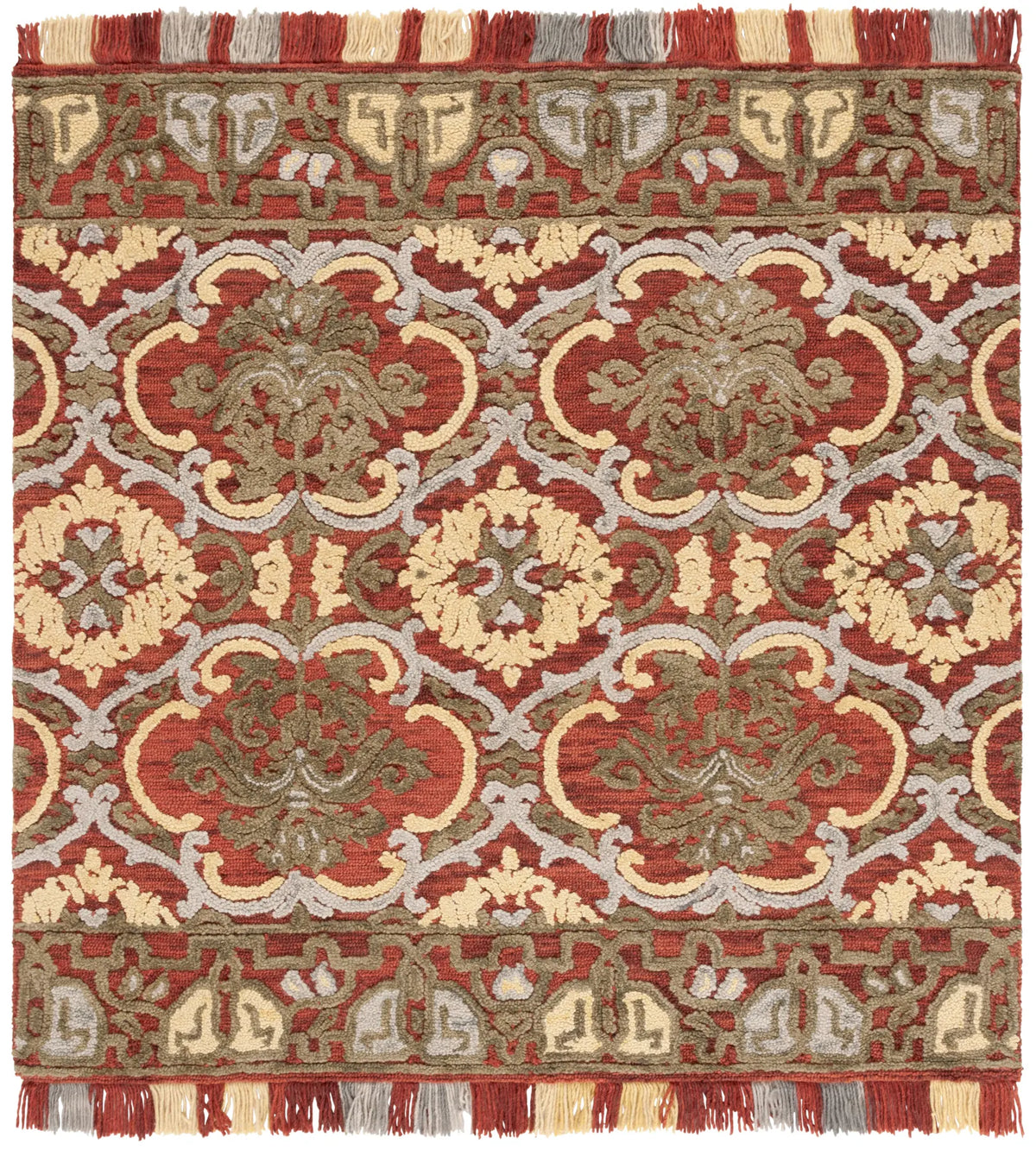 Safavieh Blossom 6'-0" x 6'-0" Rug in Red / Gold