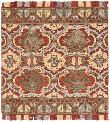 Safavieh Blossom 6'-0" x 6'-0" Rug in Red / Gold