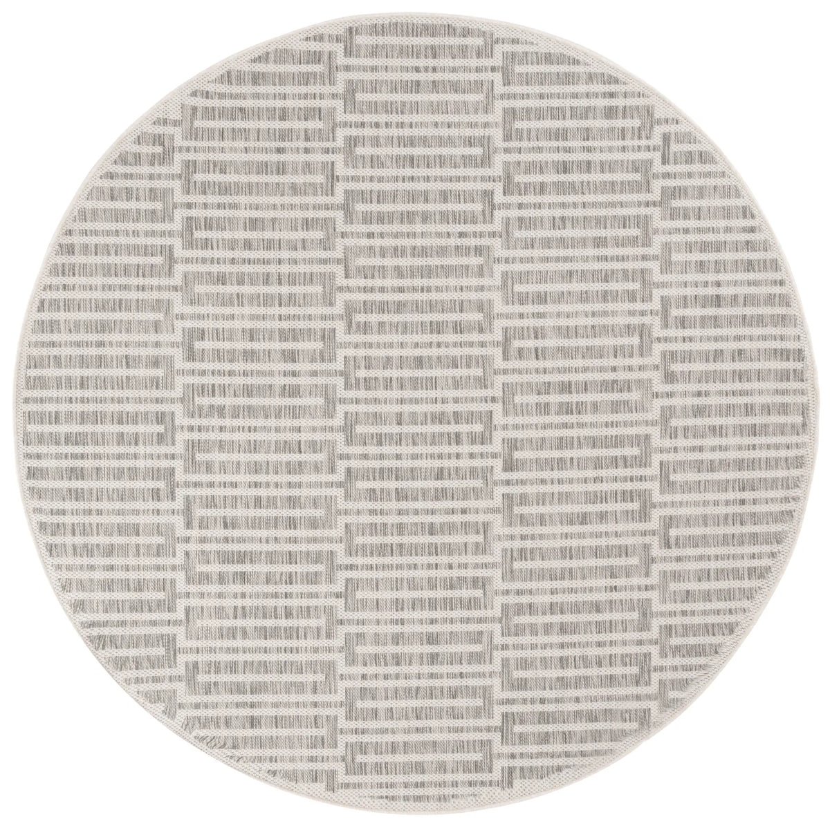 Safavieh Beach House 6'-7" x 6'-7" Rug in Grey / Ivory