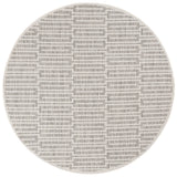 Safavieh Beach House 6'-7" x 6'-7" Rug in Grey / Ivory