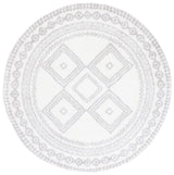 Safavieh Berber Shag 7'-0" x 7'-0" Rug in Ivory / Grey