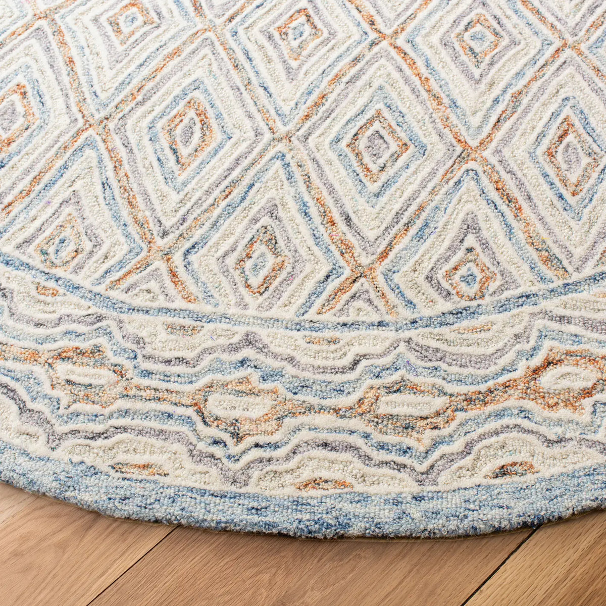 Safavieh Capri 7'-0" x 7'-0" Rug in Blue / Rust