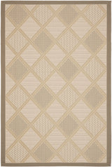 Safavieh Courtyard 4'-0" x 5'-7" Rug in Dark Beig / Beige