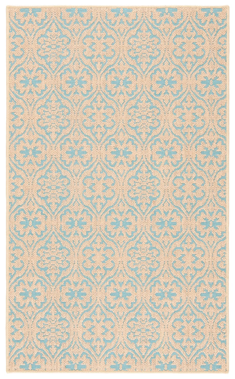 Safavieh Palm Beach 3'-0" x 5'-0" Rug in Natural / Turquoise