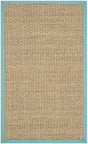 Safavieh Natural Fiber 3'-0" x 5'-0" Rug in Natural / Teal