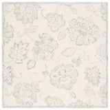 Safavieh Micro-Loop 6'-0" x 6'-0" Rug in Ivory / Blue