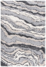 Safavieh Fontana Shag  800 4'-0" x 6'-0" Rug in Grey / Ivory
