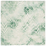 Safavieh Dip Dye 7'-0" x 7'-0" Rug in Green / Ivory