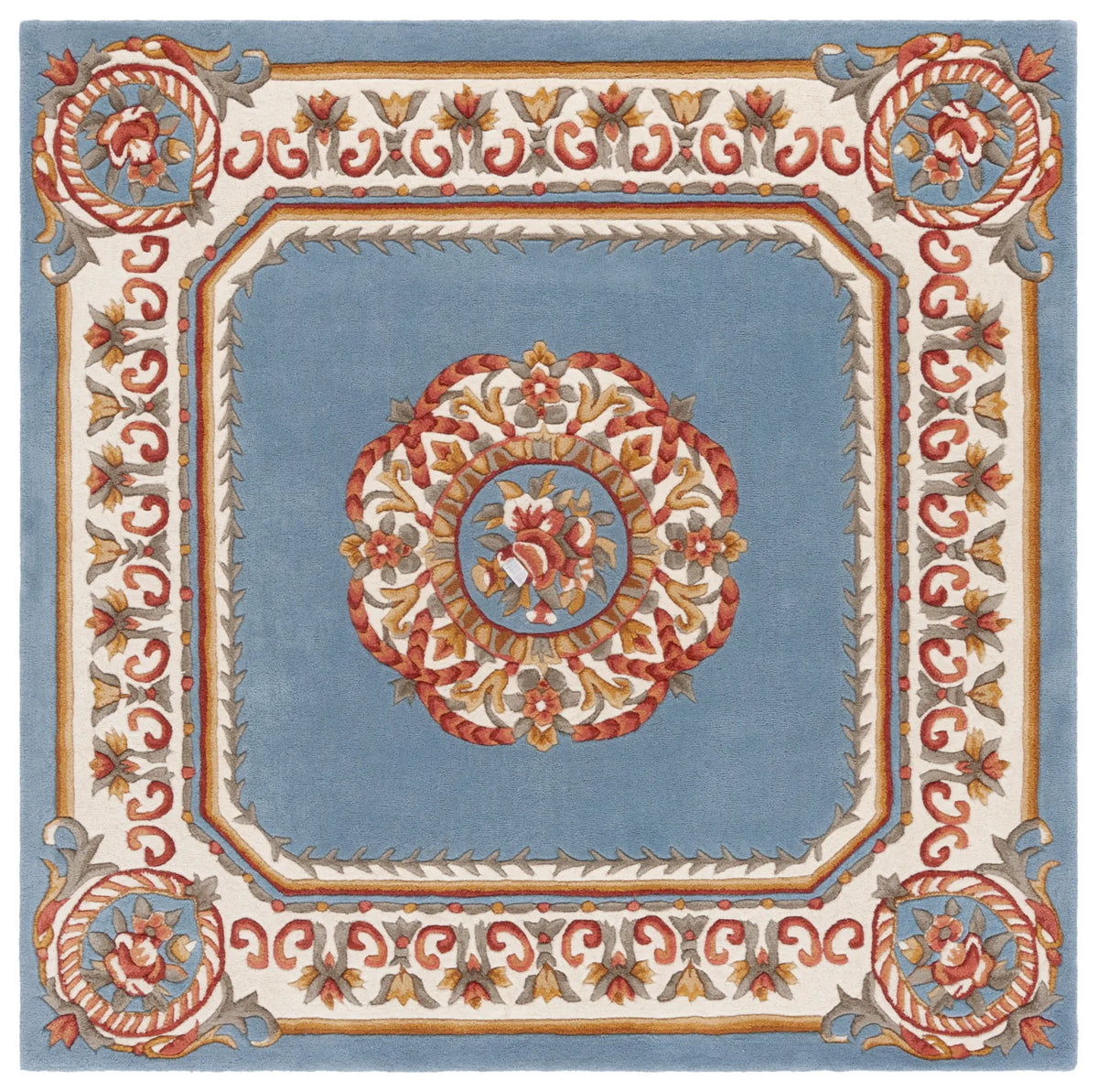 Safavieh Naples 6'-0" x 6'-0" Rug in Light Blue / Ivory