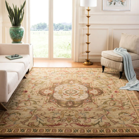 Safavieh Classic 9'-6" x 13'-6" Rug in Beige / Olive