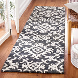 Safavieh Blossom 2'-3" x 8'-0" Rug in Black / Ivory