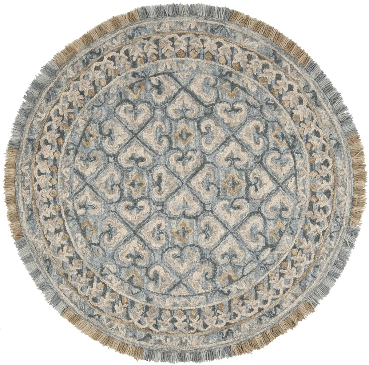 Safavieh Blossom 6'-0" x 6'-0" Rug in Light Beige / Blue